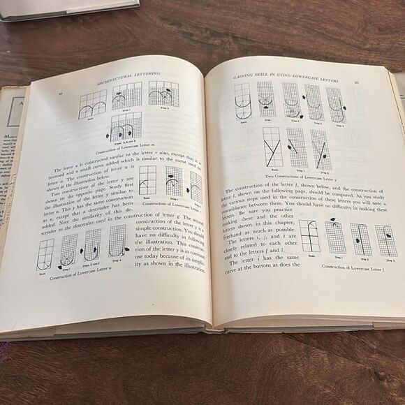 Architectural lettering for plans and ornamental design hardback book - Picture 6 of 7